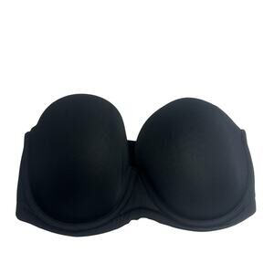 Wacoal Women's Bra 34DDD Black Strapless Smooth Full Coverage Underwire Style 85